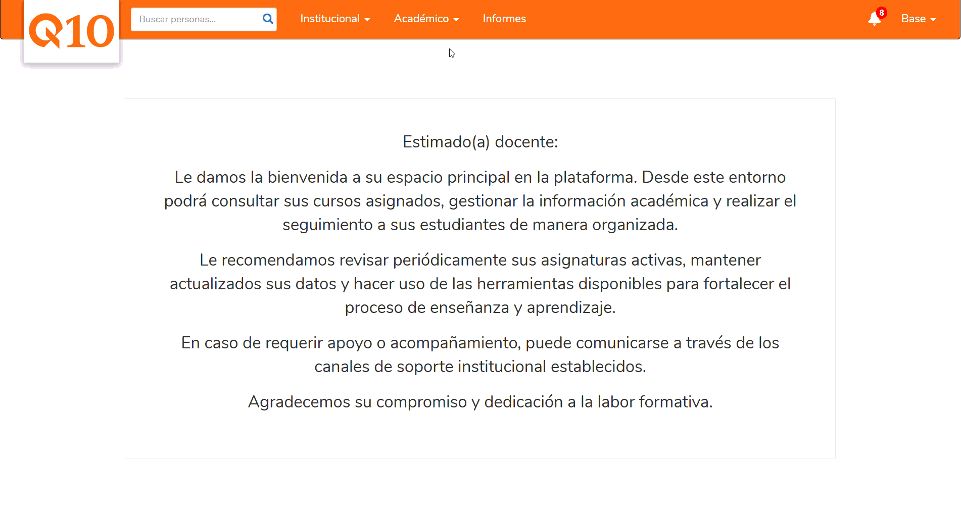 Qué puede hacer el docente en el módulo Virtual1