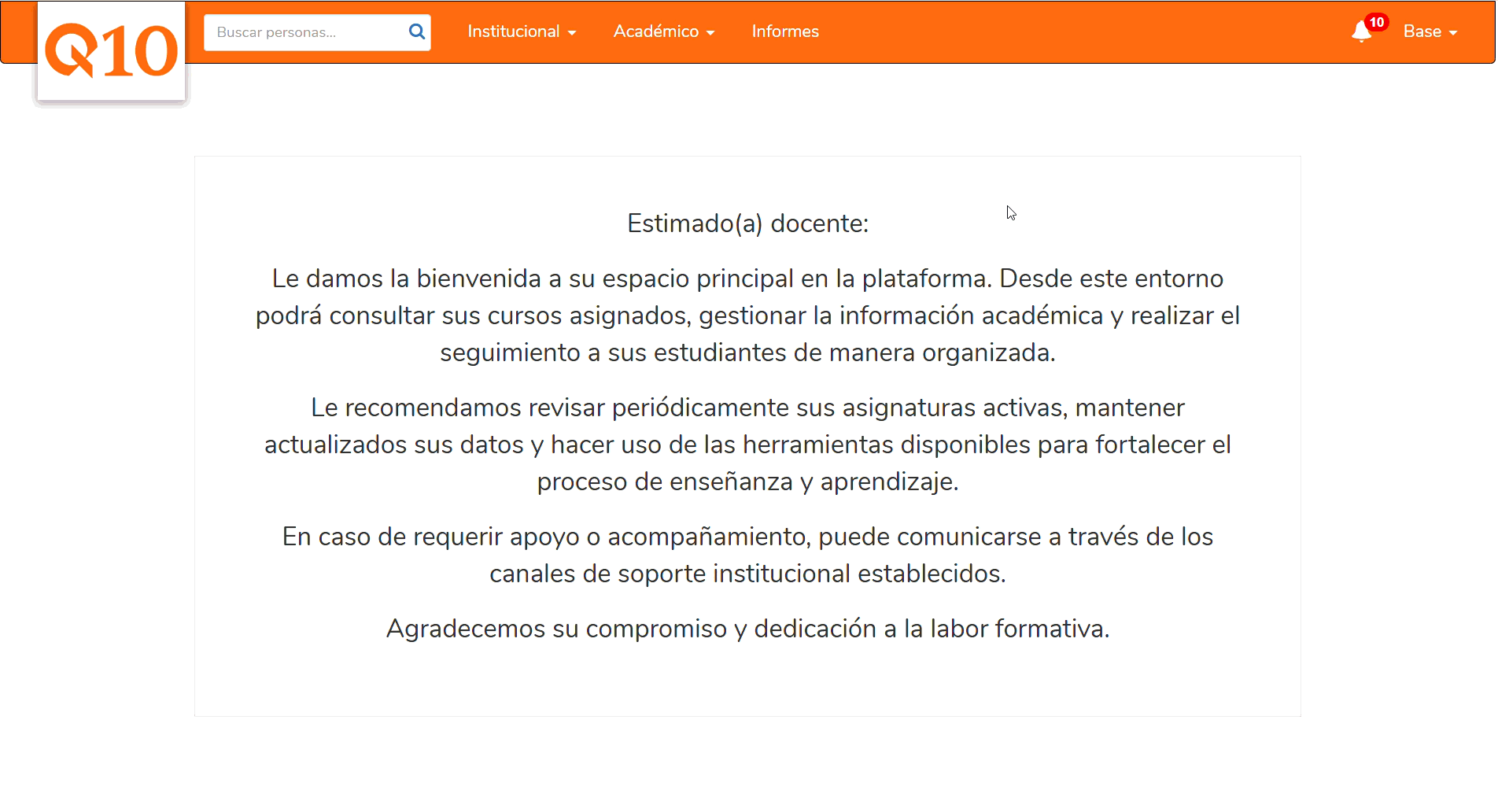 Qué puede hacer el docente en el módulo Virtual4